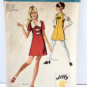 1970s Jiffy Mini-dress or Mini-jumper Simplicity 8984