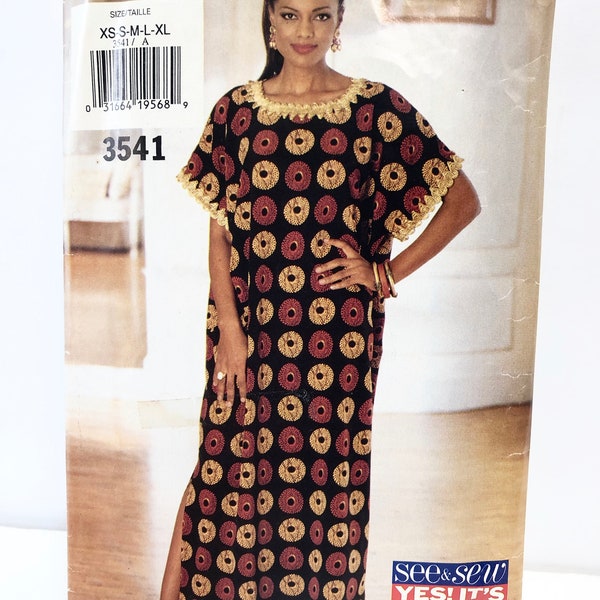 Very Easy Butterick See & Sew 3541 Caftan Size XS S M L XL