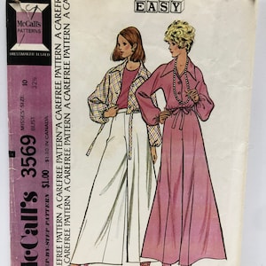 Jahrgang 1970 McCall&#39;s 3569 Größe 10 Palazzo Hosen- und Blusenmuster