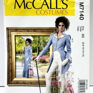 Uncut McCall&#39;s M7140 size 6-8-10-12-14 Steampunk Jacket Ruffled Skirt Bustle Costume Pattern
