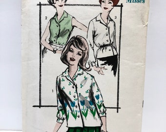 Vintage 1960's Sew-Easy Advance 2868 Blouse Pattern Size 14