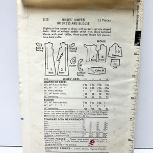 Uncut Vintage 1960's Butterick 3178 Size 12 Bust 32 Jumper Dress and ...