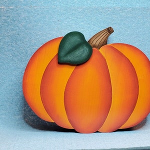 Oct - Pumpkin for Seasonal &quot;Huggy&quot; Bear  - Wood Welcome Shelf Sitter