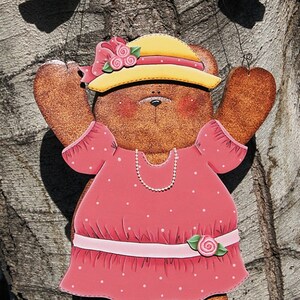 Mother’s Day Wooden seasonal Bear N Friends - Etsy
