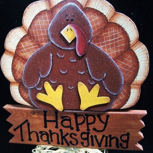 Happy Thanksgiving Turkey Sign image 1