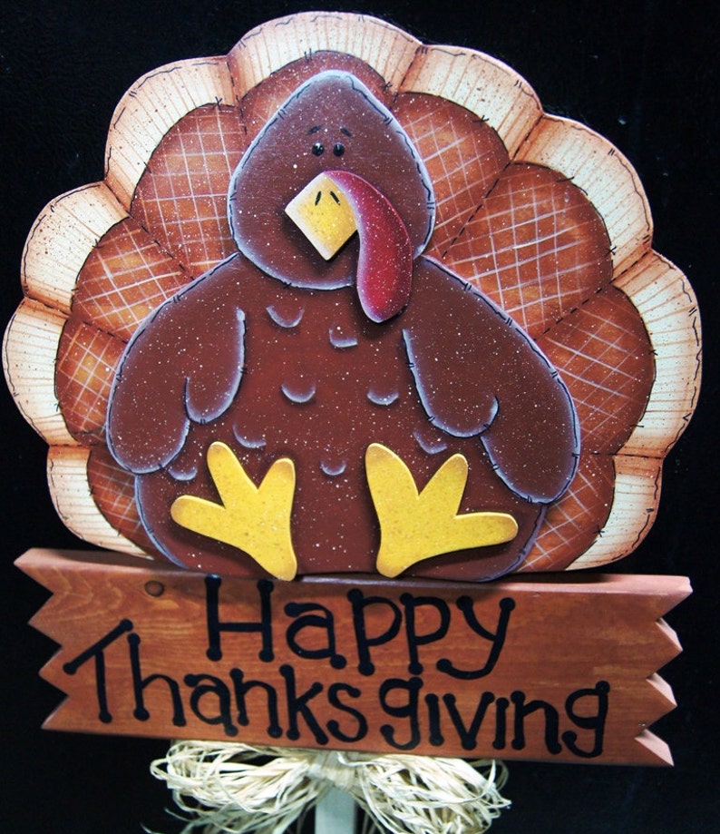 Happy Thanksgiving Turkey Sign image 1