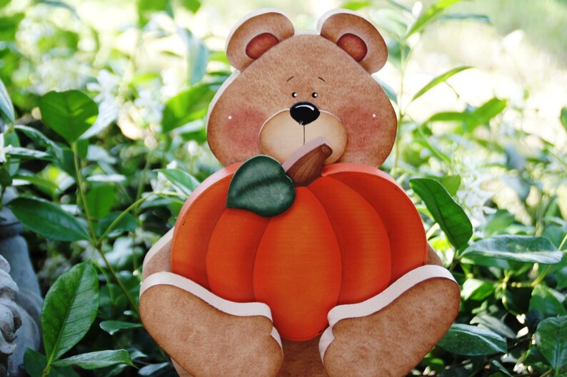 Oct Pumpkin for Seasonal huggy Bear Wood | Etsy