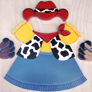 Cowgirl Outfit  - Wooden &quot;Seasonal Bear n Friends&quot; Outfit