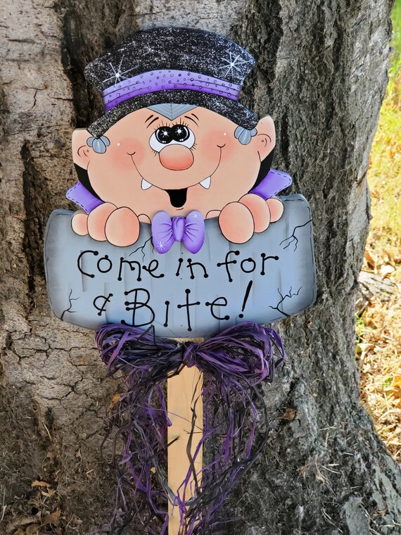 Count Dracula Wood Halloween Yard Stake Yard Art Etsy
