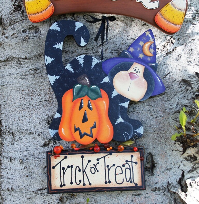 October Black Cat and Candy Corn for monthly - Etsy