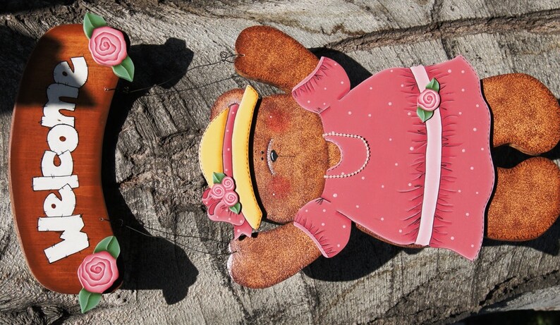 Mother’s Day Wooden seasonal Bear N Friends - Etsy