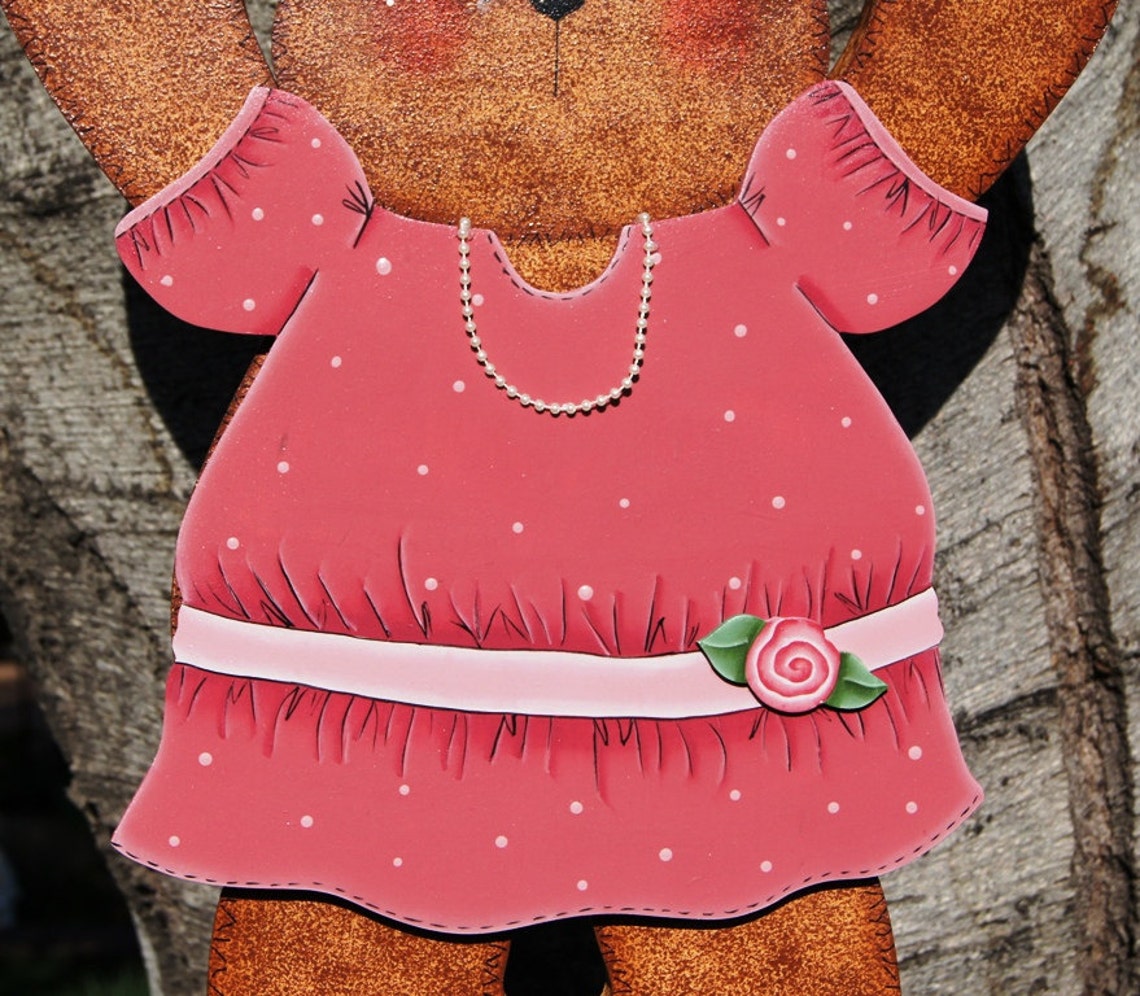 Mother’s Day Wooden seasonal Bear N Friends - Etsy
