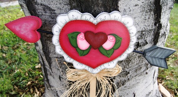 Valentine Cupid Heart Valentine Outdoor Decoration Wood Etsy