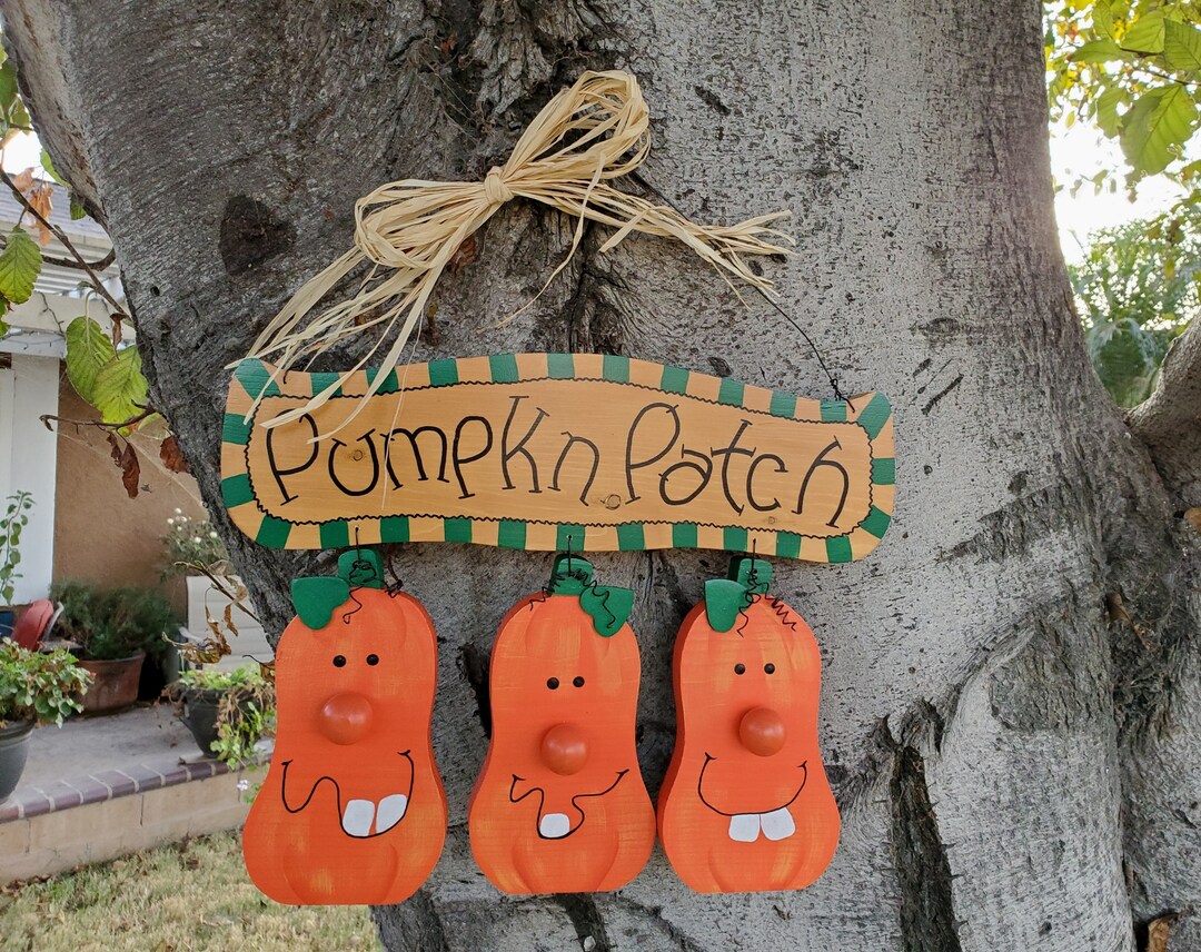 Pumpkin Patch Door or Wall Hanging Sign - Welcome Fall or Halloween ...