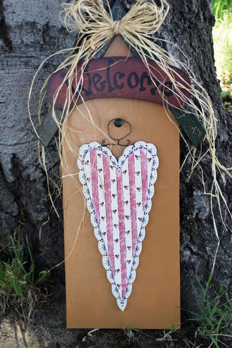 February Valentine Heart for Welcome to Our Home Seasonal Wood Sign image 1