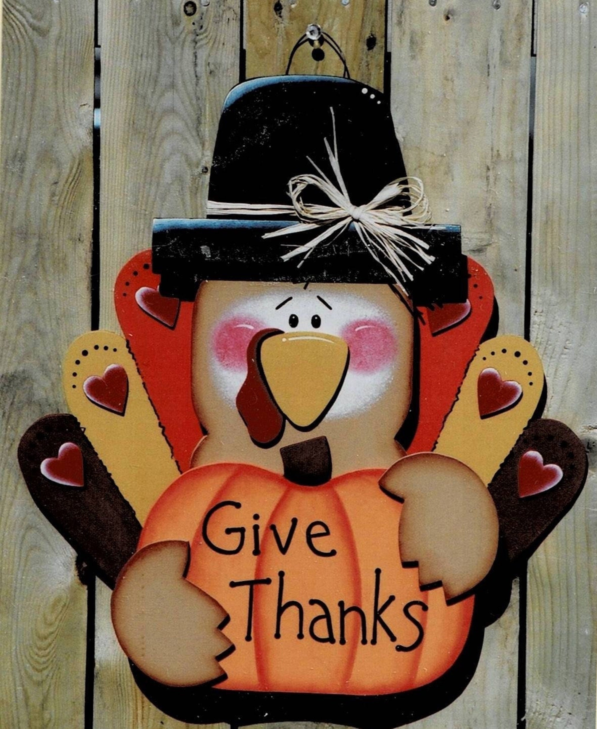 Turkey Door or Wall Hanging - Thanksgiving Decoration - Wood Welcome Sign