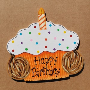 Birthday Cupcake Interchangeable Hand Set  - Wood Home Decor