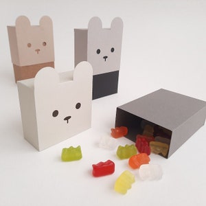 Boîte cadeau ours en peluche / baby shower / boîte à friandises / cadeau d'anniversaire / boîte de papier à faire soi-même / boîte en forme de nounours