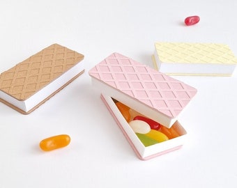 Wafer Ice Cream Boxes SVG Cut File / Wedding Favour / DIY Treat Box / Gift Box