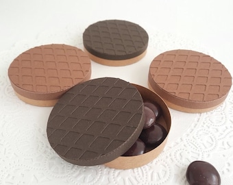 Cajas de galletas de chocolate SVG Cut File / Favor de boda / Caja de regalo DIY / Caja de regalo