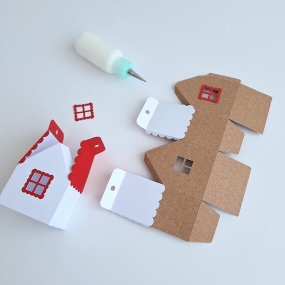 Advent Calendar Boxes /ginger Bread Houses/ Treat Box / Christmas Table  Decoration - Etsy