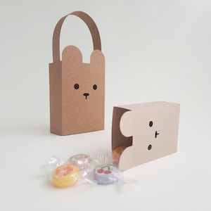 Sacchetto regalo contenitore orsacchiotto, baby shower, scatola dolcetti, regalo di compleanno, scatola di carta fai da te, scatola a forma di orsacchiotto