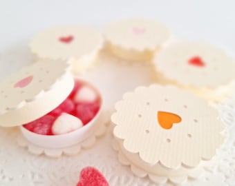 Galleta de corazón de San Valentín/Caja de regalo de galletas/ Cajas de favores de fiesta / Caja de golosinas / Favor de boda / Juguete de papel