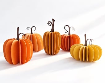 5er-Set Halloween-Kürbisse / Herbstdeko / Herbstliche Wohndekoration
