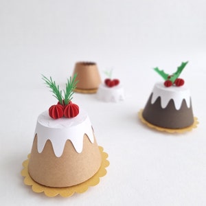 Weihnachtspudding Geschenkbox / Leckerlibox / Tischdekoration