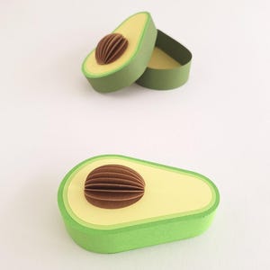 Scatola per dolcetti all'avocado / Contenitore di carta / Scatola per dolcetti / Scatola regalo fai da te / Scatola per bomboniere / Decorazioni per feste / Bomboniere / Cibo di carta