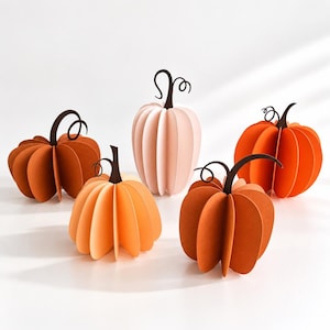 5er-Set Halloween-Kürbisse / Herbstdeko / Herbstliche Wohndekoration