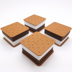 S'mores Cookie Treat Box/ Party Favour Boxes / Treat Box / Wedding Favour / Paper Toy image 2