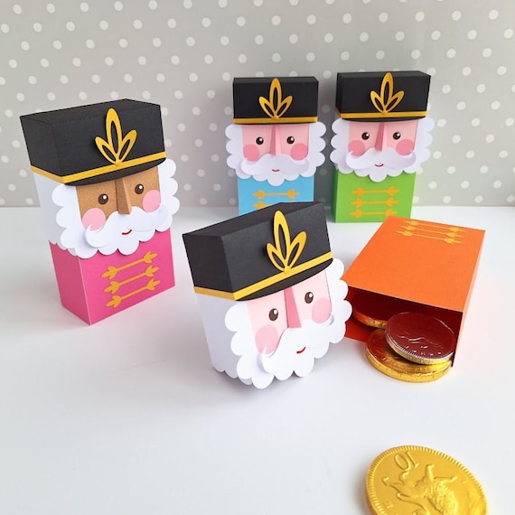 Nutcracker Soldier Treat Box SVG: Christmas Advent Calendar (Digital Download)