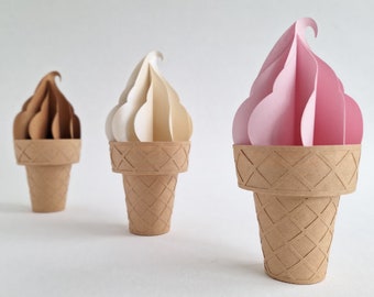 Ice Cream Cone Boxes SVG Cut File / Wedding Favour / DIY Treat Box / Gift Box/ Party Decor/Ice Cream Gift Box