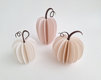 Set of 5 Halloween Pumpkins / Fall Decor / Autumn Home Decor