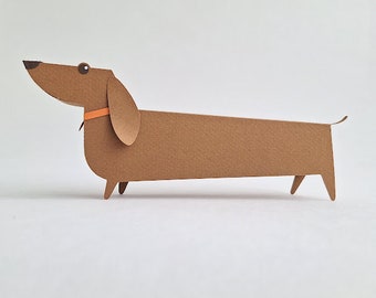 Dachshund Gift Box SVG: Wiener Dog Party Favor (Digital Download)