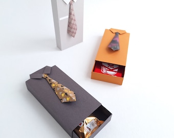 Shirt & Tie Gift Box SVG: Father's Day Favor (Digital Download)