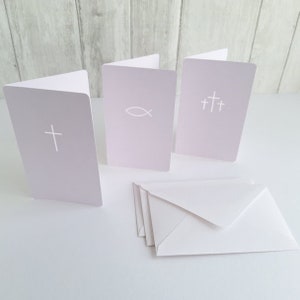 Conjunto de três cartões de felicitações cristãs com envelope / Cartões do cristianismo /
