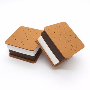 Caja de golosinas de galletas S'mores / Cajas de favor de fiesta / Caja de golosinas / Favor de boda / Juguete de papel imagen 4