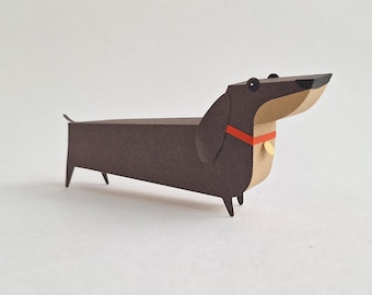 Teckel geschenkdoos SVG: Wiener Dog Party Favor (digitale download)