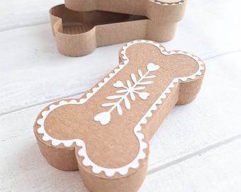 Bone Shaped Gift Box SVG: Pet Treat Box Template (Digital Download)