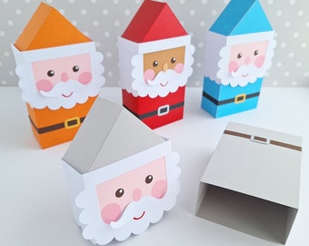 Caja de golosinas de Papá Noel/Caja de regalo de Papá Noel/ Cajas de calendario de Adviento / Caja de golosinas / Decoración de mesa de Navidad / Decoración de árboles