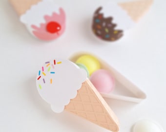 Ice Cream Cone Gift Box: DIY Party Favor (SVG Digital Download)