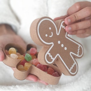 Boîte de friandises bonhomme en pain d'épice