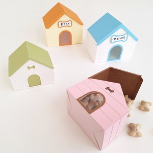 Caja de golosinas para caseta de perro/caja de obsequios para perrera de perro/regalo de boda/caja de golosinas para hacer uno mismo/caja de regalo para amantes de los perros