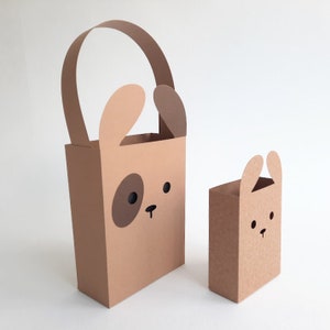 Sacchetto di carta per cuccioli di cane, sacchetto per feste, contenitore di carta, scatola per dolcetti, regali per animali domestici, sacchetto di carta
