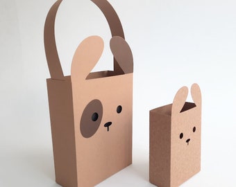 Sac en papier pour chiots / Sac de fête / Récipient en papier / Boîte à friandises / Cadeaux pour animaux de compagnie / Sac en papier