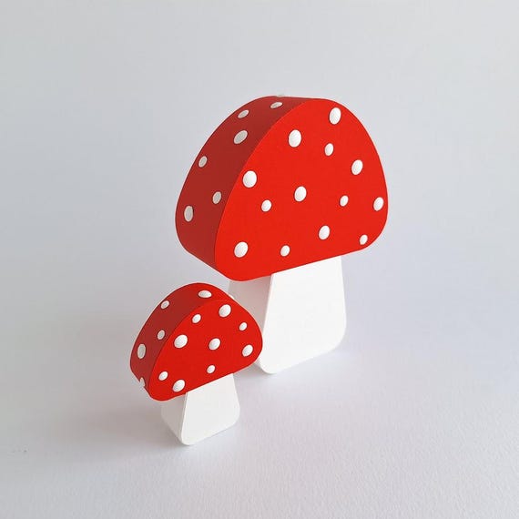Mushroom Gift Box SVG: Paper Toadstool Treat Box (Digital Download)