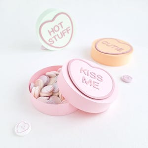 Zestaw pudełek na cukierki Love Heart/Pudełko na prezent walentynkowy/Dzień Matki/Pudełko w kształcie serca/Szablon pudełka DIY w kształcie serca