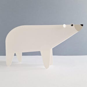 Caja de regalo de oso polar / Regalos de fiesta / Caja de presentación DIY / Caja con forma de oso